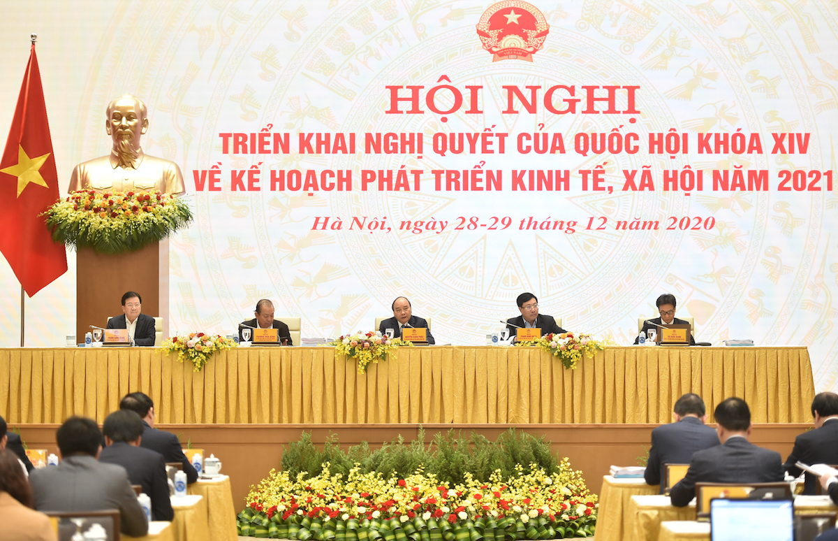 Hội nghị bước sang ngày làm việc thứ 2 với phần tham luận của các Bộ trưởng, thành viên Chính phủ. (Ảnh: VGP)