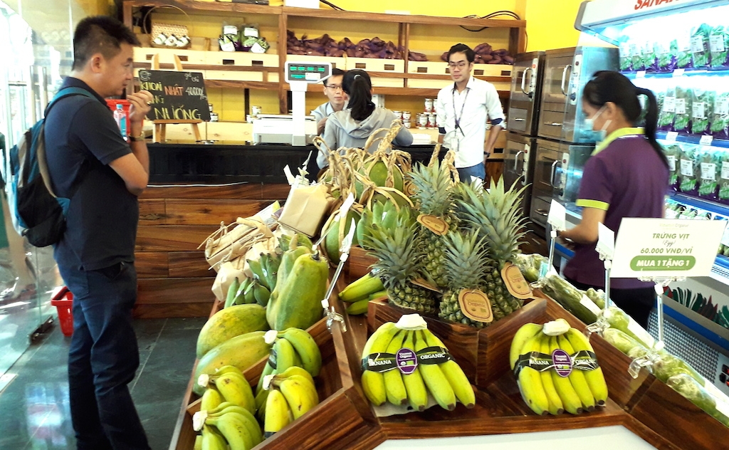 Sản phẩm Organic được bày bán rộng rãi ở trung tâm mua sắm của Tp.HCM