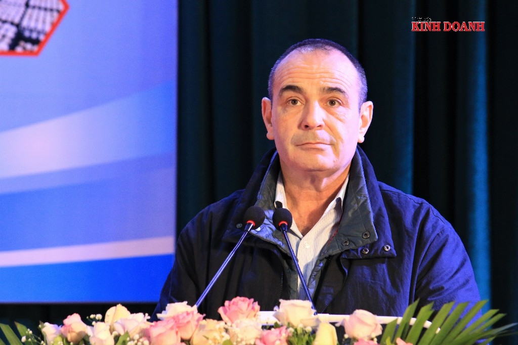 Ông Jose Mestre - Đại diện tập đoàn Central Retail cho biết những hoạt động hỗ trợ của tập đoàn với HTX, nông dân.