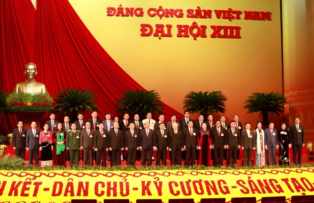 Các đại biểu chụp ảnh lưu niệm tại phiên trù bị Đại hội.