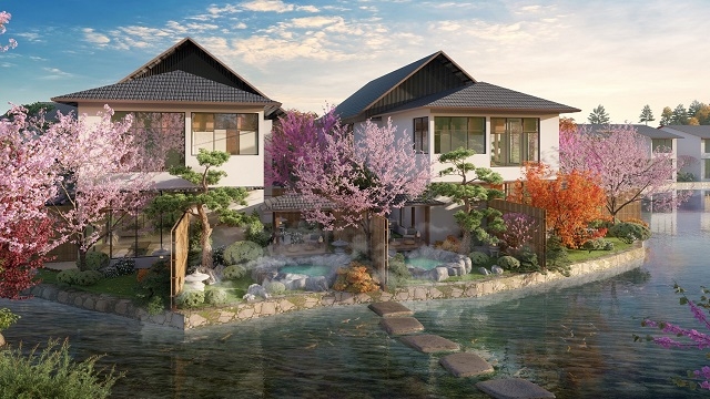Sun Onsen Village – Limited Edition thụ hưởng nguồn khoáng chứa nhiều ion Na _ Cl-_ axit metasilic, axit boric và đặc biệt hàm lượng Brom rất cao.