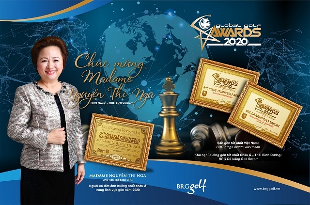 BRG giành nhiều giải thưởng Global Golf Awards 2020.