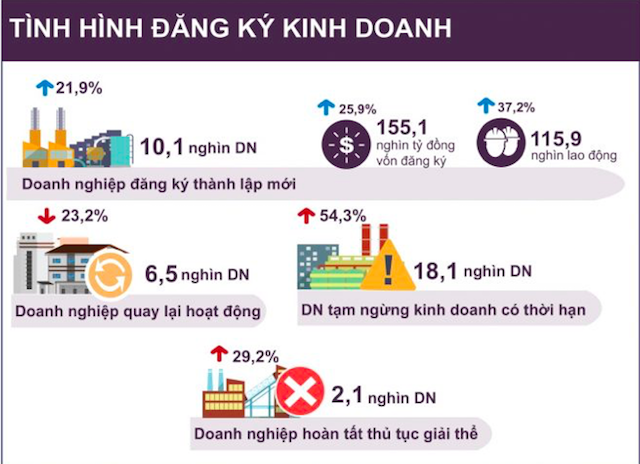 Trong tháng 1/2021, cả nước có gần 10,1 nghìn doanh nghiệp thành lập mới.