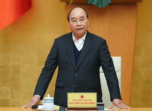 Thủ tướng Nguyễn Xuân Phúc chủ trì phiên họp Chính phủ thường kỳ tháng 1 vào sáng nay (2/2). (Ảnh Int)