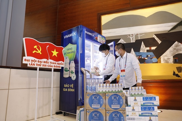 Các sản phẩm Vinamilk được đảm bảo phục vụ liên tục, đầy đủ trong suốt thời gian diễn ra sự kiện Đại Hội Đảng toàn quốc lần thứ XIII.