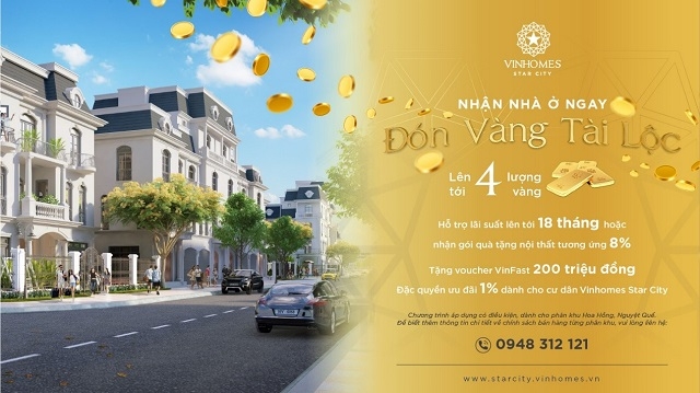 Khách mua nhà tại Vinhomes Star City nhận được nhiều ưu đãi hấp dẫn