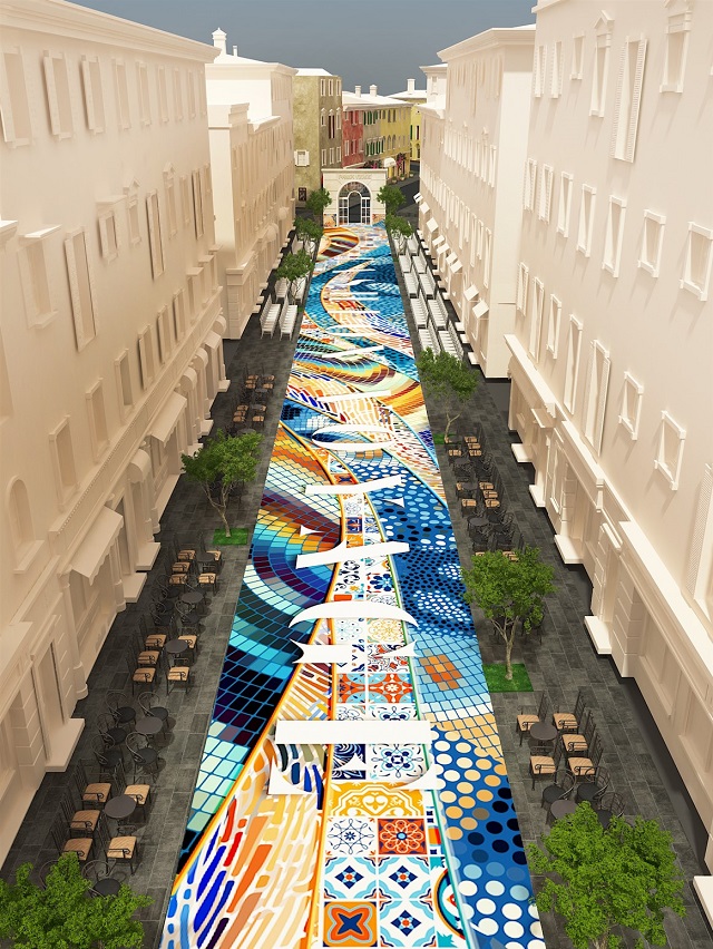 …Và một sàn catwalk sắc màu nổi bật giữa các boutique-house phong cách Địa Trung Hải