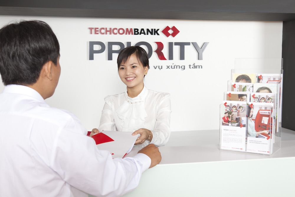 Phòng giao dịch Techcombank Priority dành cho khách hàng VIP.
