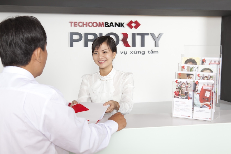 Phòng giao dịch Techcombank Priority dành cho khách hàng VIP.