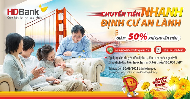 Chuyển tiền nhanh, định cư an lành cùng HDBank.