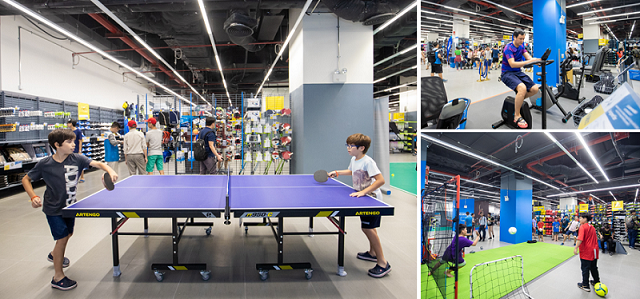Không gian cửa hàng khổng lồ 5.000m2 của Decathlon (Vincom Royal City, Hà Nội) đem đến trải nghiệm độc đáo cho khách hàng.
