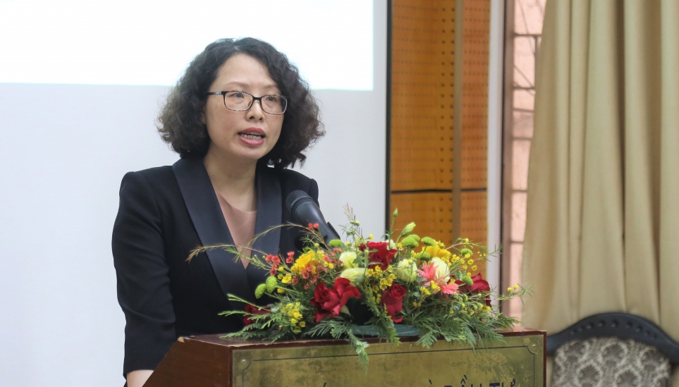 Bà Tạ Thanh Bình - Vụ trưởng Vụ phát triển thị trường, Uỷ ban Chứng khoán Nhà nước.