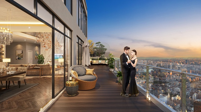 Một góc view thành phố từ tầng 43 tòa tháp The Matrix One.