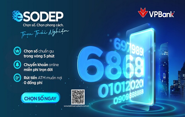 5 phút sở hữu tài khoản số đẹp VPBank hoàn toàn trực tuyến và miễn phí.