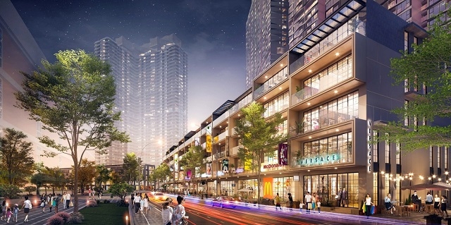 Bên trong tổ hợp sẽ có các dãy shophouse cao từ 4-5 tầng.