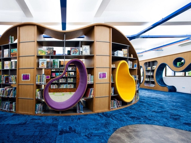 Ảnh minh họa 1 góc thư viện tại trường học quốc tế ngay trong khuôn viên tổ hợp The Matrix One.