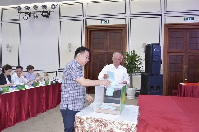 Các cổ đông bỏ phiếu bầu HĐQT, BKS.