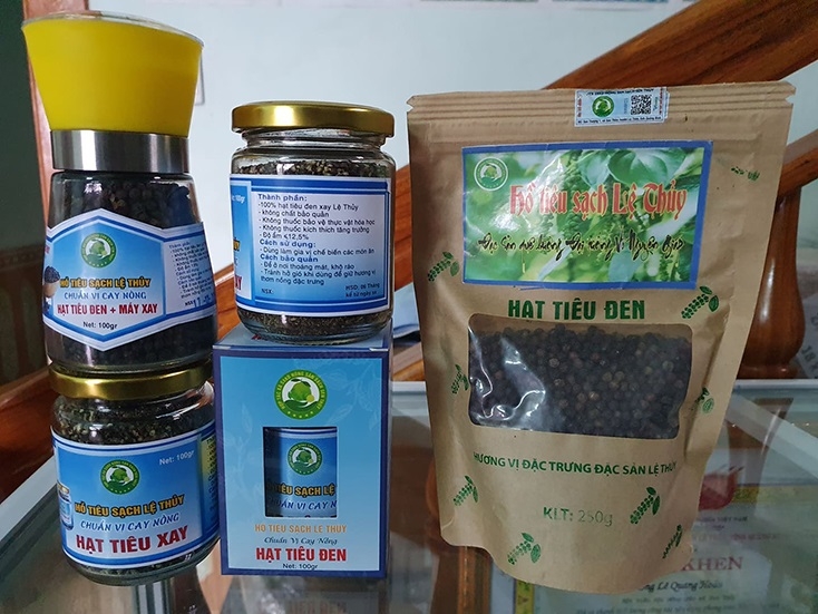 Sản phẩm của HTX được đóng gói đa dạng để phù hợp với nhu cầu người tiêu dùng.