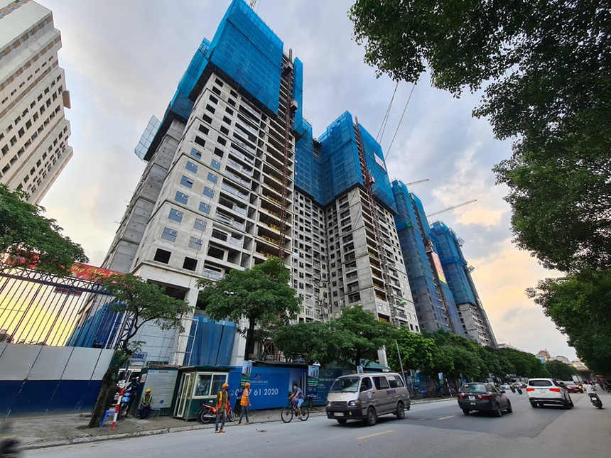 Dự án Phương Đông Green Park cũng bị xử phạt vì xây dựng khi chưa có giấy phép