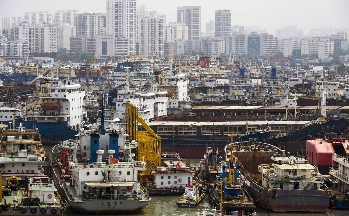 Cảng Trạm Giang - một trong những trung tâm trung chuyển lớn ở Trung Quốc.