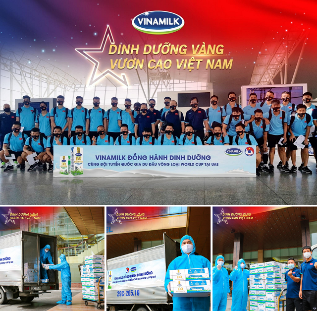 Vinamilk tự hào mang đến nguồn dinh dưỡng vàng đồng hành cùng Đội tuyển quốc gia du đấu vòng loại World Cup tại UAE