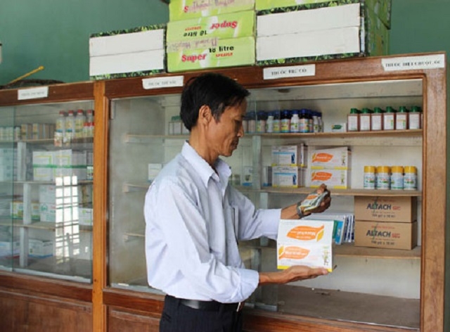 Cửa hàng kinh doanh vật tư nông nghiệp của HTX Hòa Quang Nam.