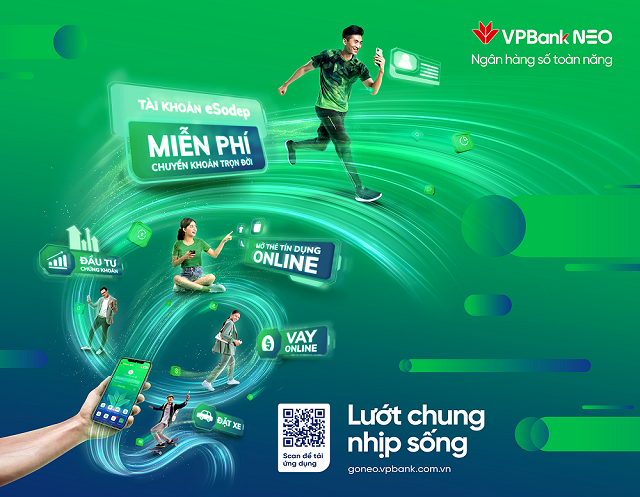 VPBank NEO - nền tảng ngân hàng số toàn năng Lướt chung nhịp sống .