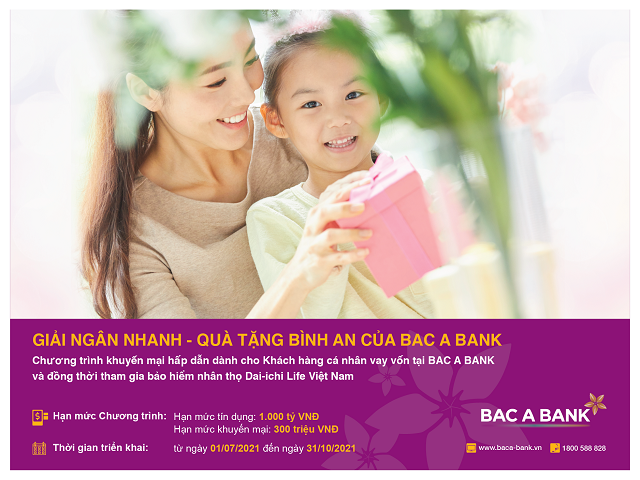 Giải ngân nhanh - Quà tặng bình an của BAC A BANK