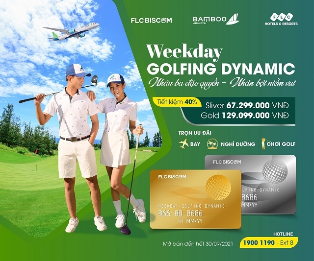 Trải nghiệm trọn vẹn dịch vụ 5 sao của FLC với thẻ Weekday Golfing Dynamic