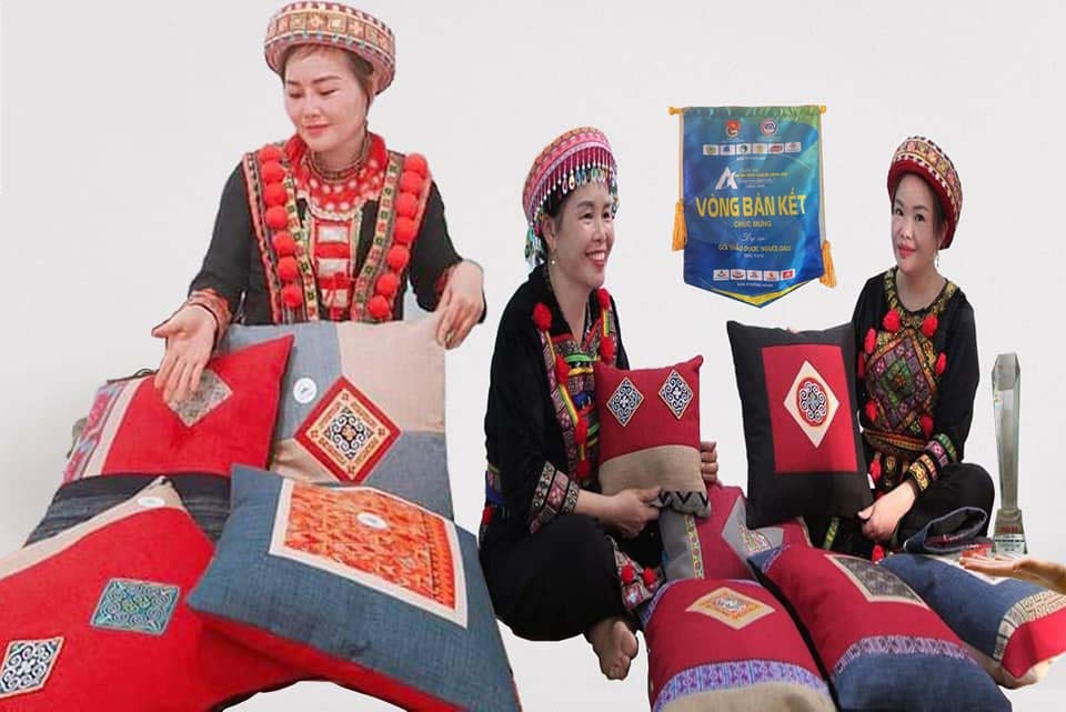 Từ sản phẩm gối thảo dược, HTX Thiên Ân đã tạo nhiều việc làm cho lao động nữ là người dân tộc thiểu số.