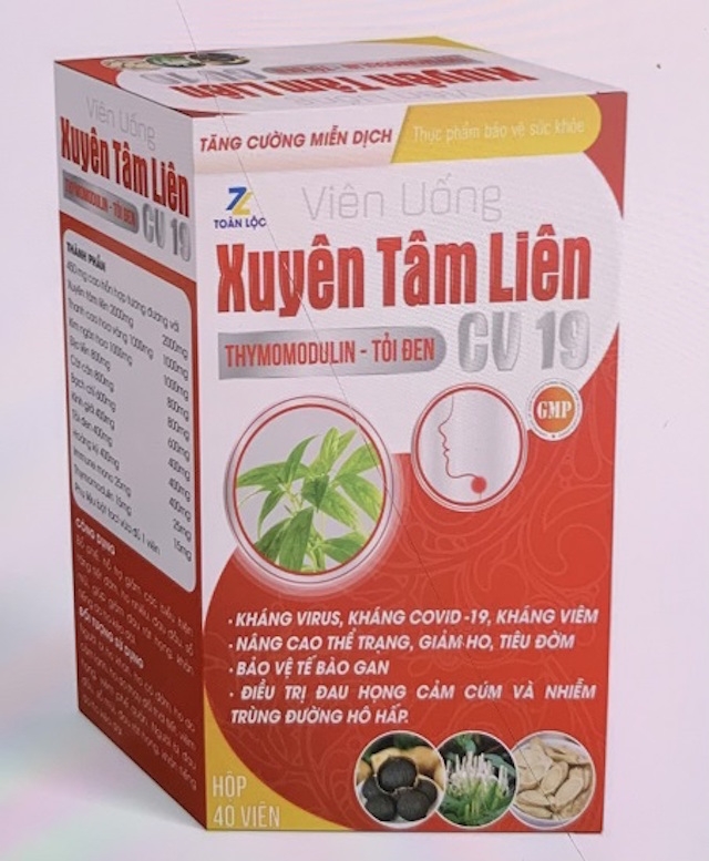 Cục An toàn thực phẩm đã có thông báo khẩn cảnh báo về 2 sản phẩm thực phẩm bảo vệ sức khoẻ giả mạo hỗ trợ điều trị COVID-19 có tên Xuyên tâm liên.