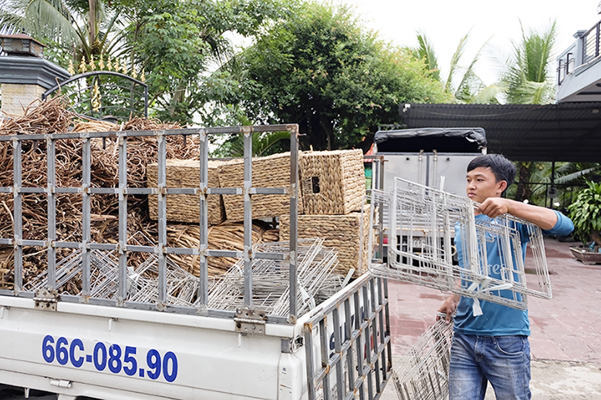 Các sản phẩm từ lục bình ở Cao Lãnh đang được tiêu thụ ở nhiều nơi, phục vụ xuất khẩu (Ảnh TL).