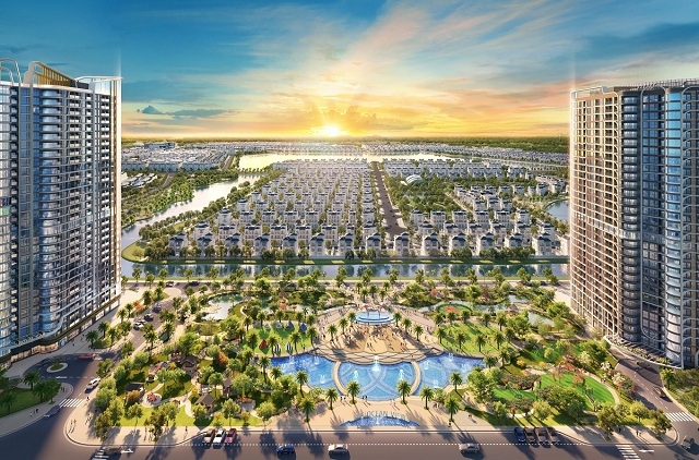 Một góc P4 The Pavilion hướng về quảng trường biển sôi động, nơi sẽ trở thành tâm điểm vui chơi, giải trí của 12 tòa căn hộ thuộc dự án đô thị nghỉ dưỡng The Ocean View (Vinhomes Ocean Park)