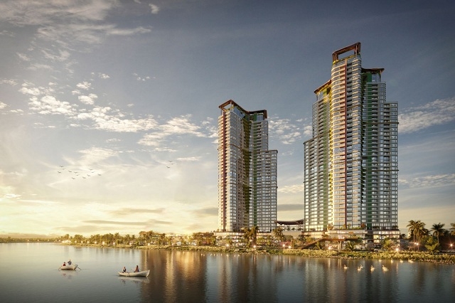 2 toà tháp trị liệu The Landmark thuộc tổ hợp khoáng nóng Swanlake Residences