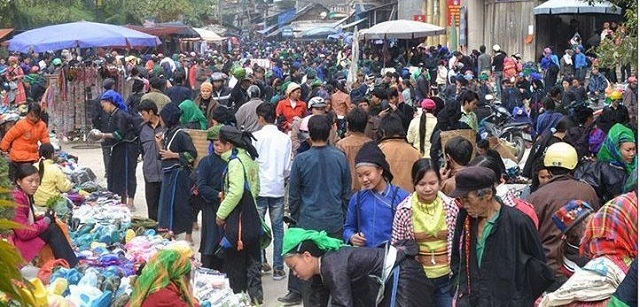 Chợ phiên Hoàng Su Phì mang một không gian văn hóa đặc sắc riêng từ các dân tộc khác nhau (Ảnh: TL)