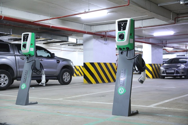 Trạm sạc xe ô tô điện.