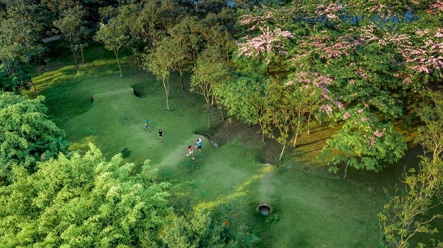 Ecopark lựa chọn phương án nói không với những vỉa hè bê tông.