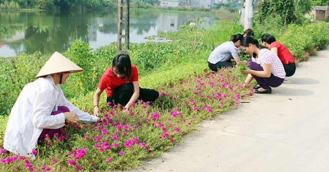 Phụ nữ xã Tân Cương hưởng ứng Cuộc Vận động xây dựng gia đình “5 không 3 sạch” phấn đấu mục tiêu NTM kiểu mẫu.