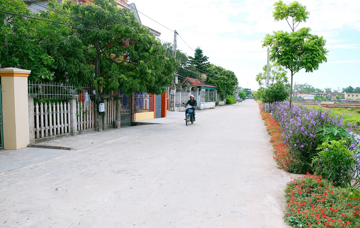 Khánh Cường đang đẩy mạnh nâng cao các tiêu chí để về đích nông thôn mới nâng cao (Ảnh BNB).
