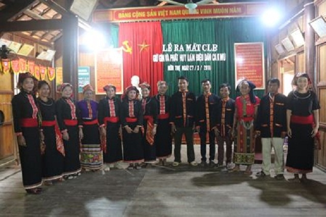 Câu lạc bộ “Giữ gìn và phát huy làn điệu dân ca Khơ Mú” tại bản Huồi Thợ (Ảnh:TL)