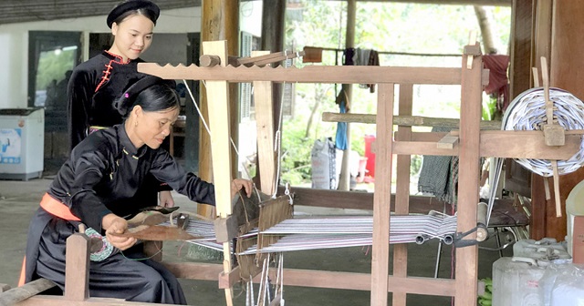 Nhiều phụ nữ dân tộc Tày tham gia HTX, vừa được học nghề, vừa có thêm thu nhập.