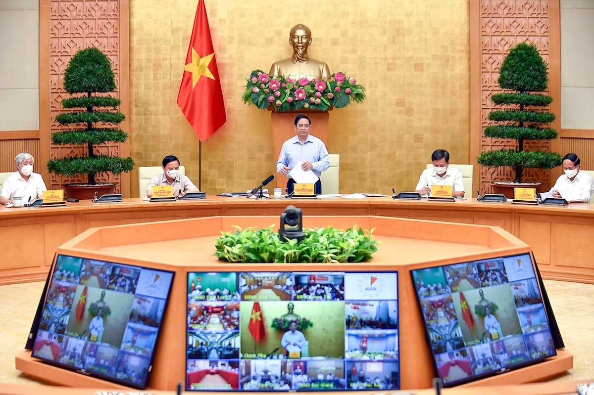 Thủ tướng Chính phủ Phạm Minh Chính chủ trì cuộc họp trực tuyến về chống khai thác hải sản bất hợp pháp, không báo cáo và không theo quy định (IUU).