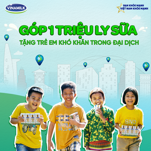 Vinamilk góp 1 triệu ly sữa cho trẻ em khó khăn với hoạt động “Cùng góp điểm xanh, cho Việt Nam khỏe mạnh”