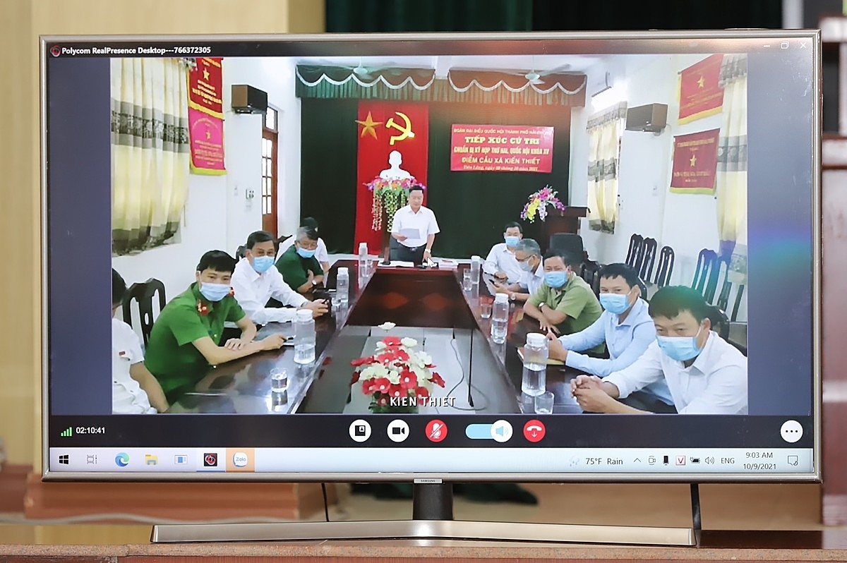 Điểm cầu xã Kiến Thiết huyện Tiên Lãng