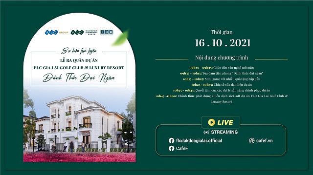 Sự kiện trực tuyến giới thiệu dự án FLC Gia Lai sẽ diễn ra ngày 16/10