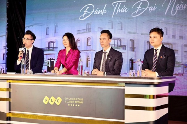 Bà Đặng Thị Lưu Vân, Phó TGĐ Tập đoàn FLC, Tổng Giám đốc FCA và các đối tác chiến lược tại sự kiện.