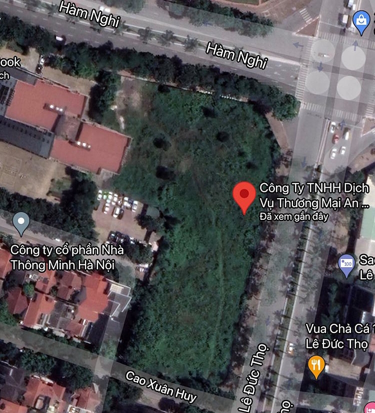 Ô đất CC1 có ranh giới phía Đông giáp đường Lê Đức Thọ, phía Bắc giáp đường Hàm Nghi, phía Tây Nam giáp đường nội bộ khu đô thị Mỹ Đình II, phía Nam giáp đường Cao Xuân Huy.