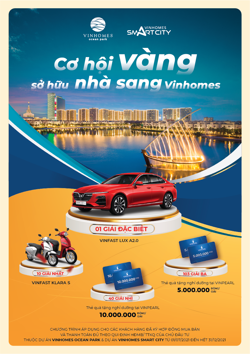 Poster chương trình Rinh nhà hiệu Vinhomes.