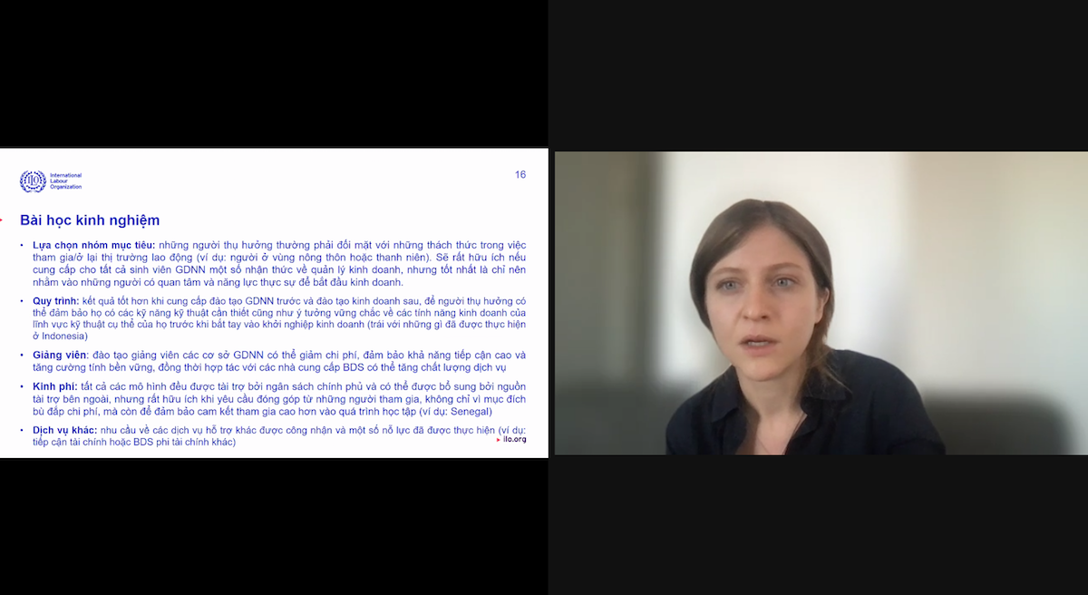 Chuyên gia quốc tế chia sẻ về kinh nghiệm hỗ trợ khởi nghiệp cho học sinh, sinh viên giáo dục nghề nghiệp Việt Nam.