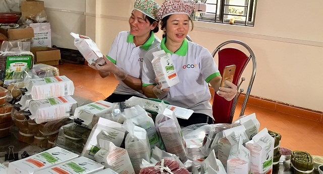 Sau khi đạt OCOP 4 sao, lượng tiêu thụ của sản phẩm của HTX mỳ Trại Lâm có mặt tại các siêu thị, đặc biệt xuất khẩu đi nhiều nước.